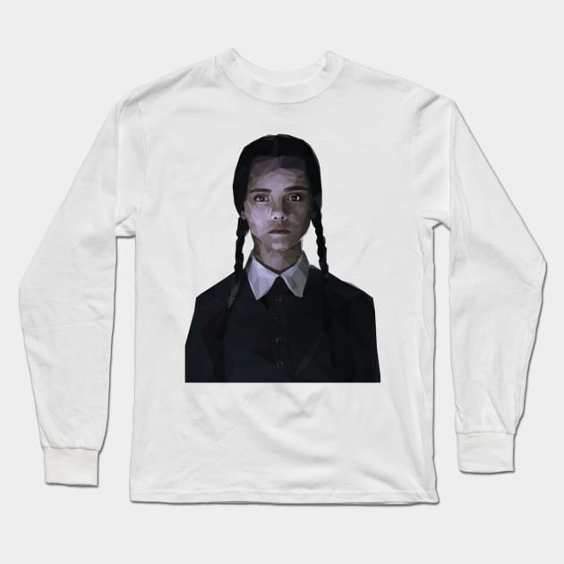 Wednesday Addams Long Sleeve T-Shirt by Hermanitas Design